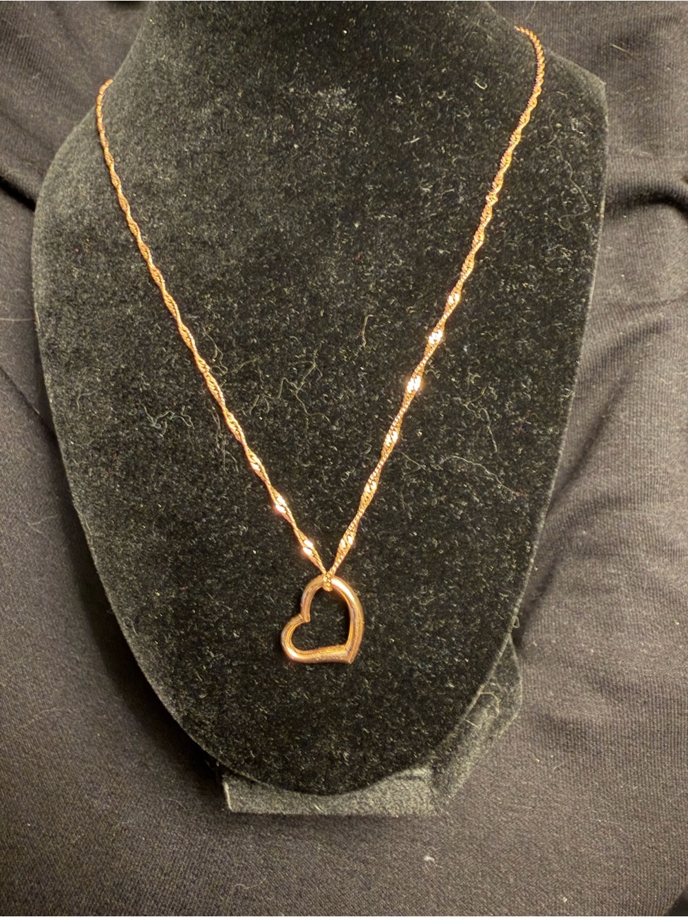 14K Rose Gold Heart Necklace
